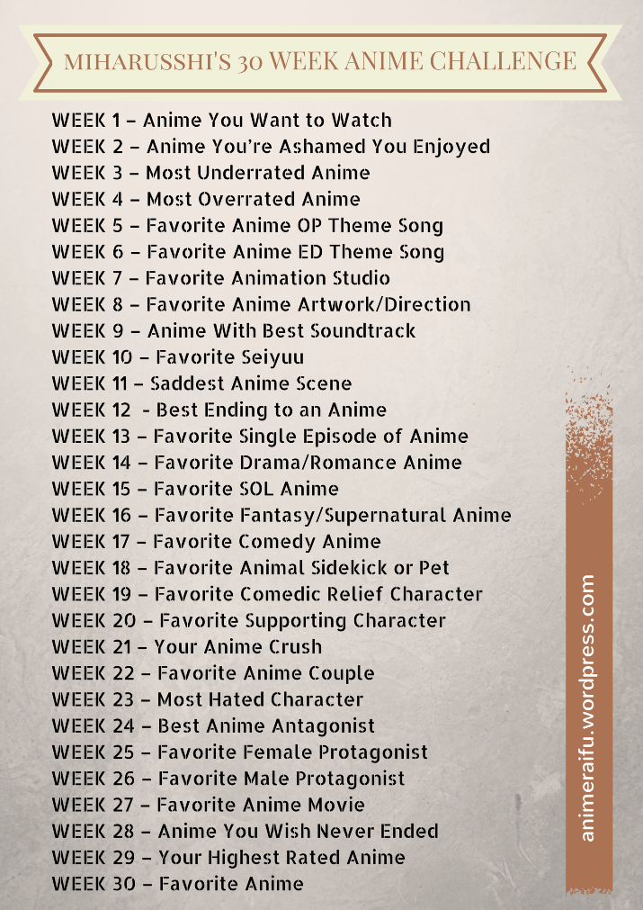 So I Am Taking the 30 Day Anime Challenge, But In A Different Way | Anime  Vios